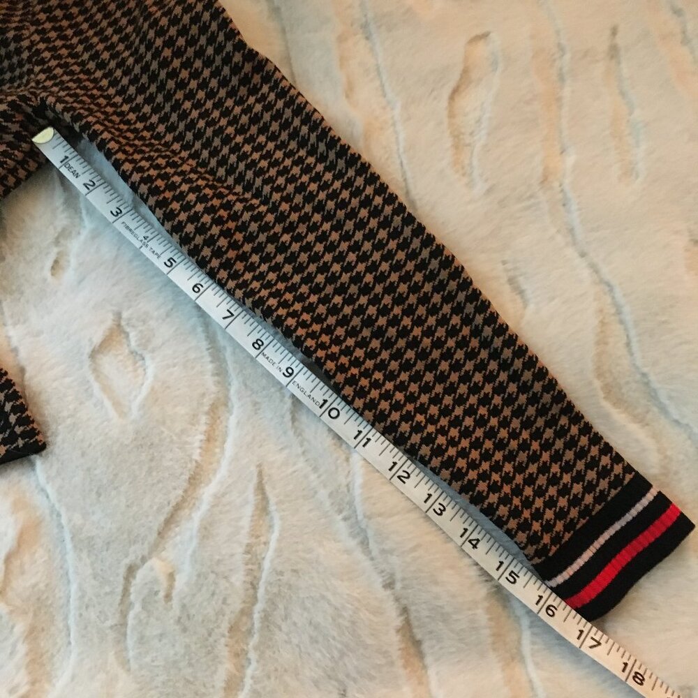 ONLY Zandra 2019 Pullover Houndstooth Knit Sweater With Preppy Stripes Size S - Picture 16 of 16